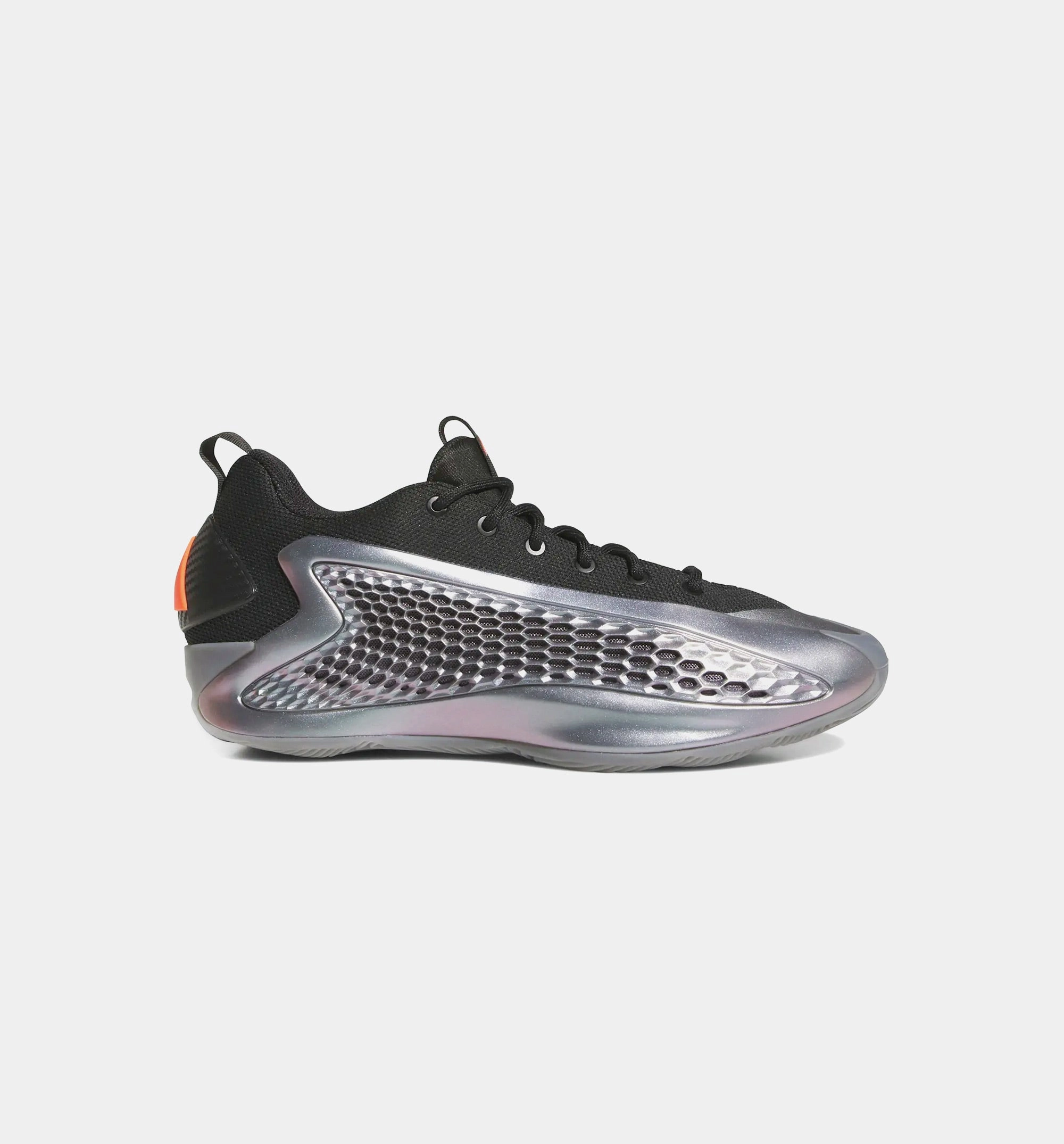 Gt Jump Basketball Shoes Anthony Edwards 1 Low Iron Sharpens Mens Basketball Shoe - Iron Metallic/Core Black/Solar Orange)