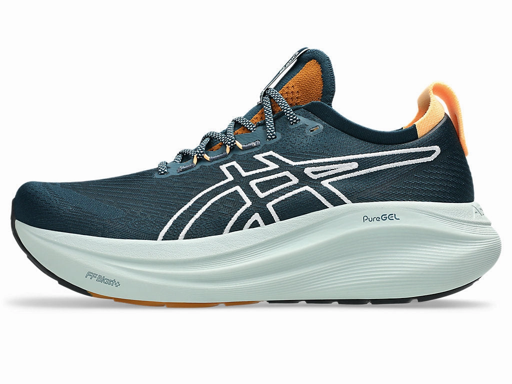 Reviews Of Running Shoes Men's Asics Gel-Nimbus 27 TR - NATURE BATHING/TRANQUIL TEAL