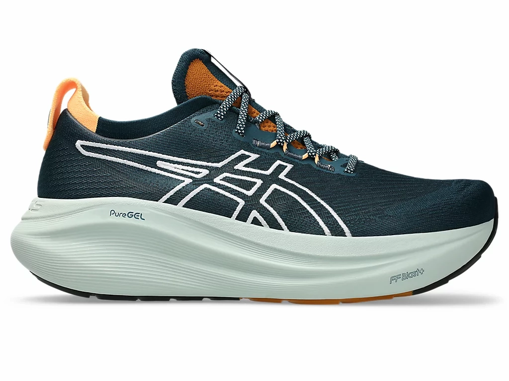 Men's Asics Gel-Nimbus 27 TR - NATURE BATHING/TRANQUIL TEAL Topo Running Shoes