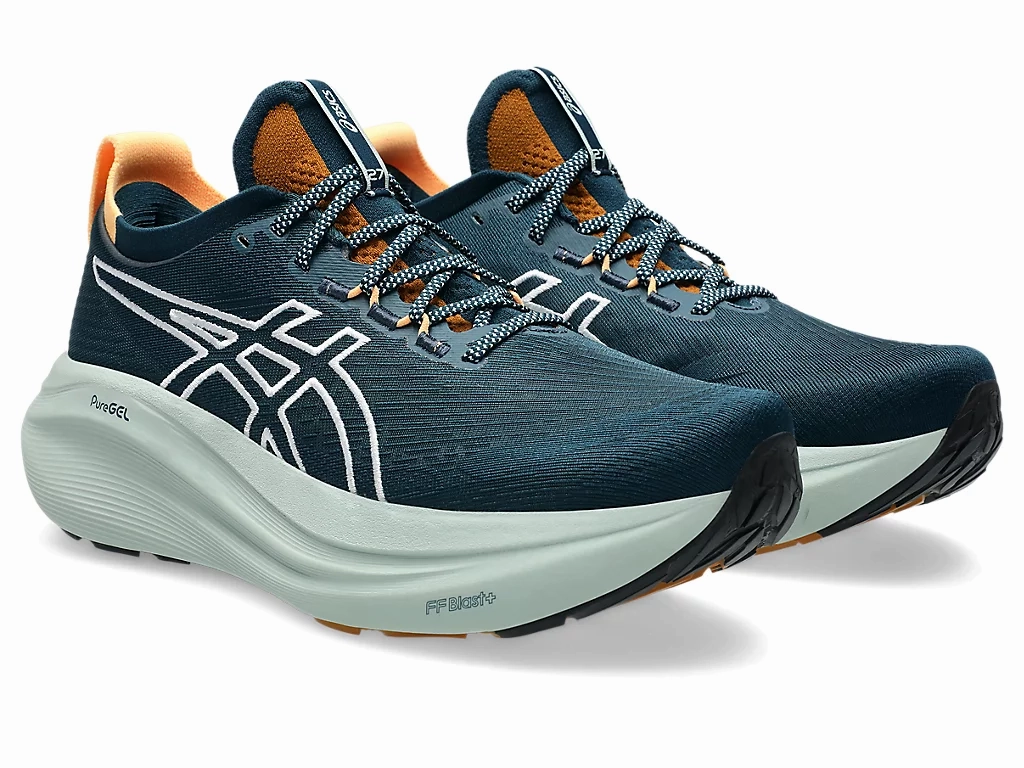 Men's Asics Gel-Nimbus 27 TR - NATURE BATHING/TRANQUIL TEAL Off Road Running Shoes
