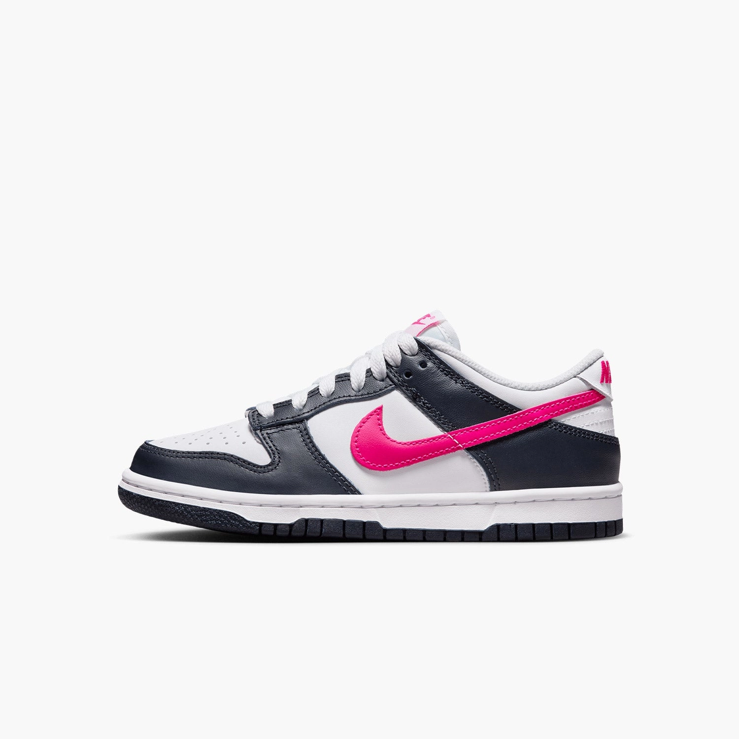 Kid's Dunk Low "Dark Obsidian Fierce Pink" Grade School Gravity Basketball Shoes