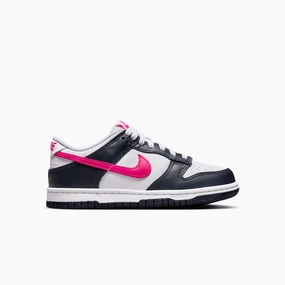 Eights Basketball Shoes Kid's Dunk Low "Dark Obsidian Fierce Pink" Grade School