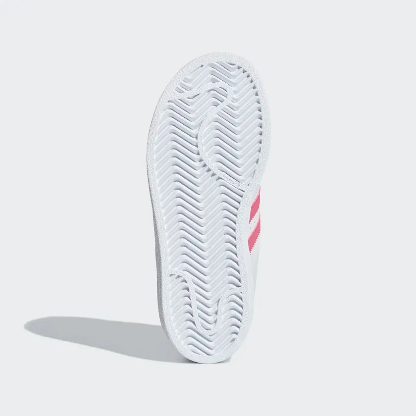 Adidas Kid's Superstar Shoes - Cloud White / Real Pink Lebron James Best Basketball Shoes