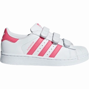 Bugs Bunny Basketball Shoes Adidas Kid's Superstar Shoes - Cloud White / Real Pink