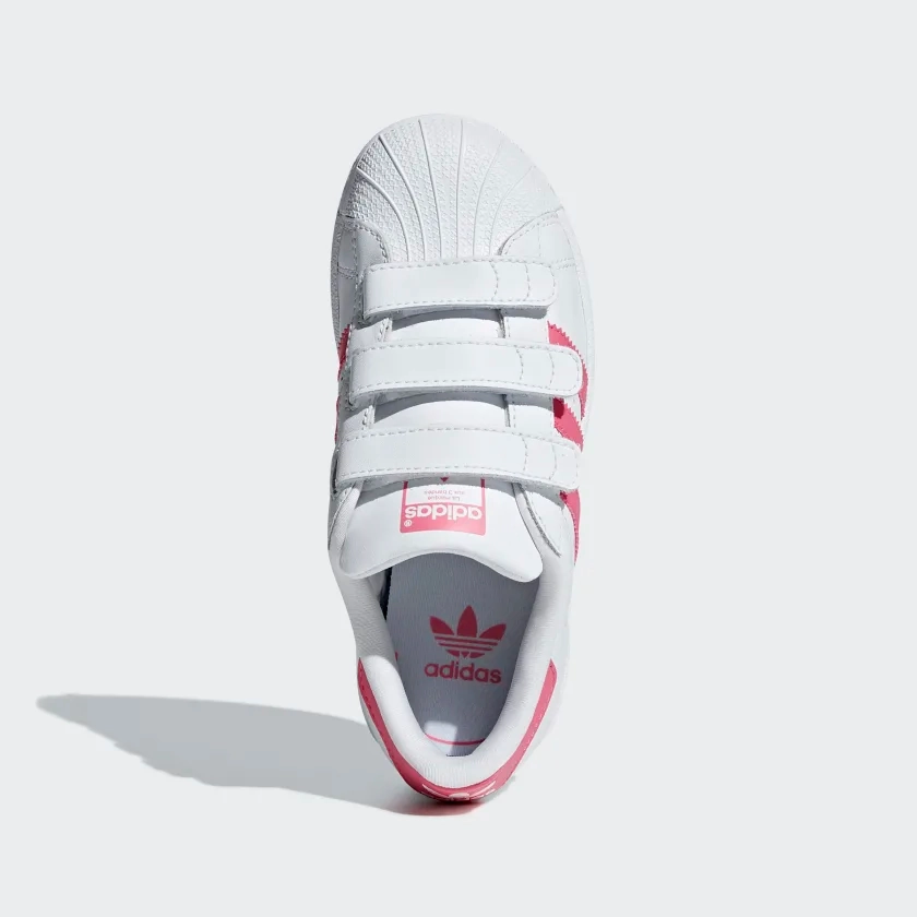 Basketball Shoes Kuwait Adidas Kid's Superstar Shoes - Cloud White / Real Pink
