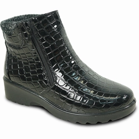 Steel Toe Snow Work Boots VANGELO Women Winter Fur Boot JL3582 Ankle Casual Boot Black