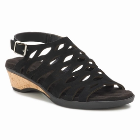 Sandals Beaches Turks And Caicos Ros Hommerson Katia Black Nubuck Sandal (Women's)