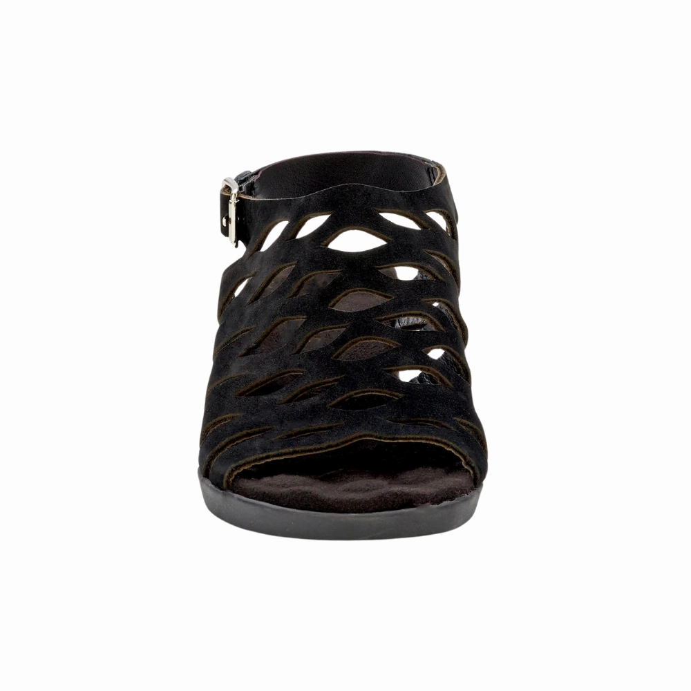 Ros Hommerson Katia Black Nubuck Sandal (Women's) Winged Sandals