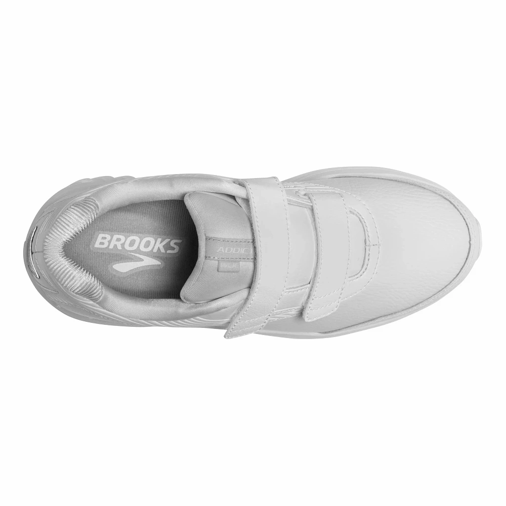 Comfortable Mary Jane Brooks | Addiction Walker 2 V-Strap | Women's | White/White