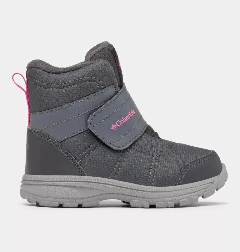 Columbia Fairbank Omni-Heat 2044191-053 Kids Gray Weaterproof Snow Boots Rock24 Waterproof High Top Shoes