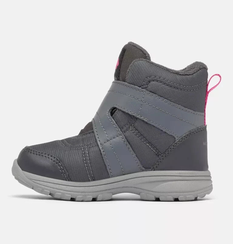 Columbia Fairbank Omni-Heat 2044191-053 Kids Gray Weaterproof Snow Boots Rock24 Waterproofing Mesh Shoes