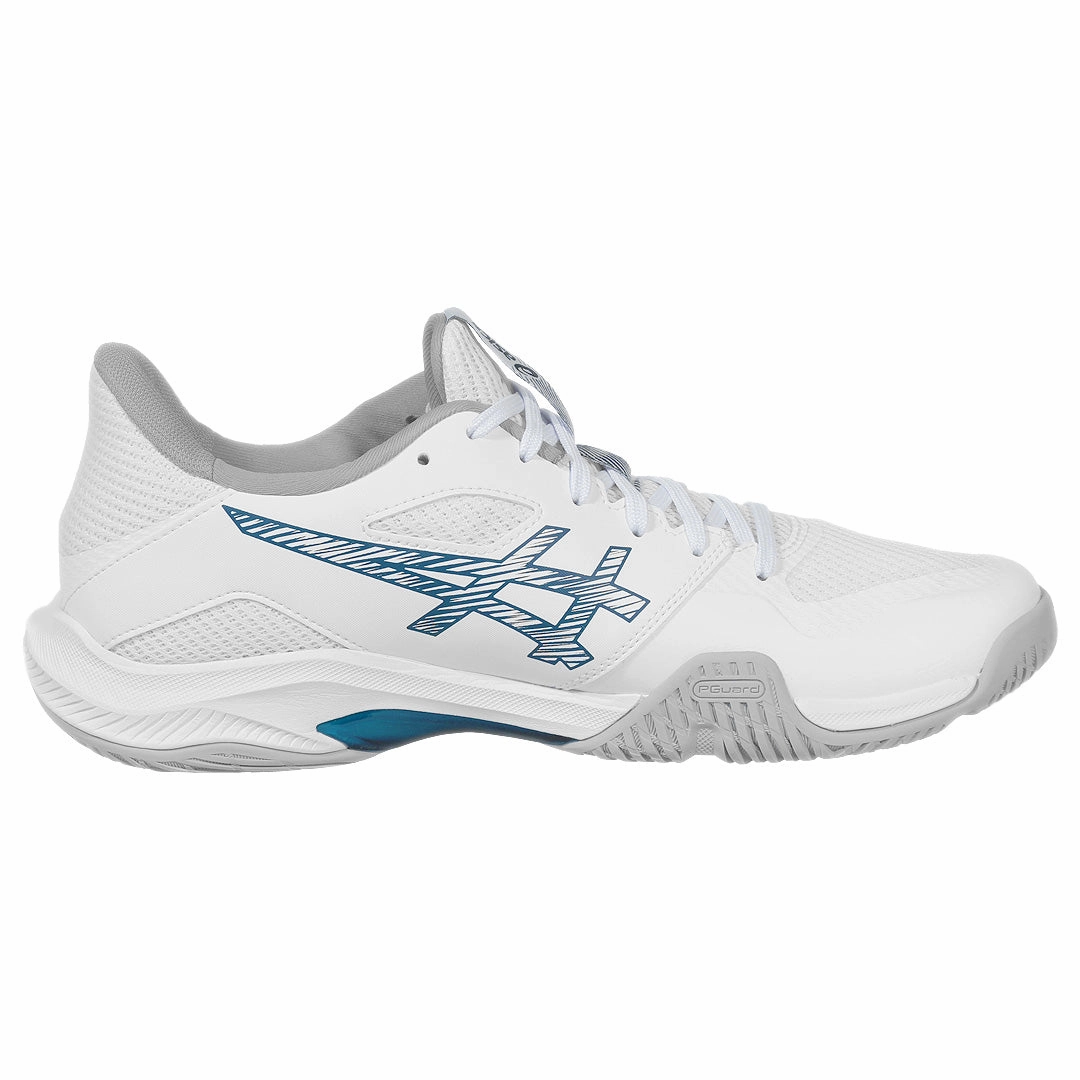 Alternative Badminton Shoes Asics Men's Blade FF 2 - White/Mako Blue