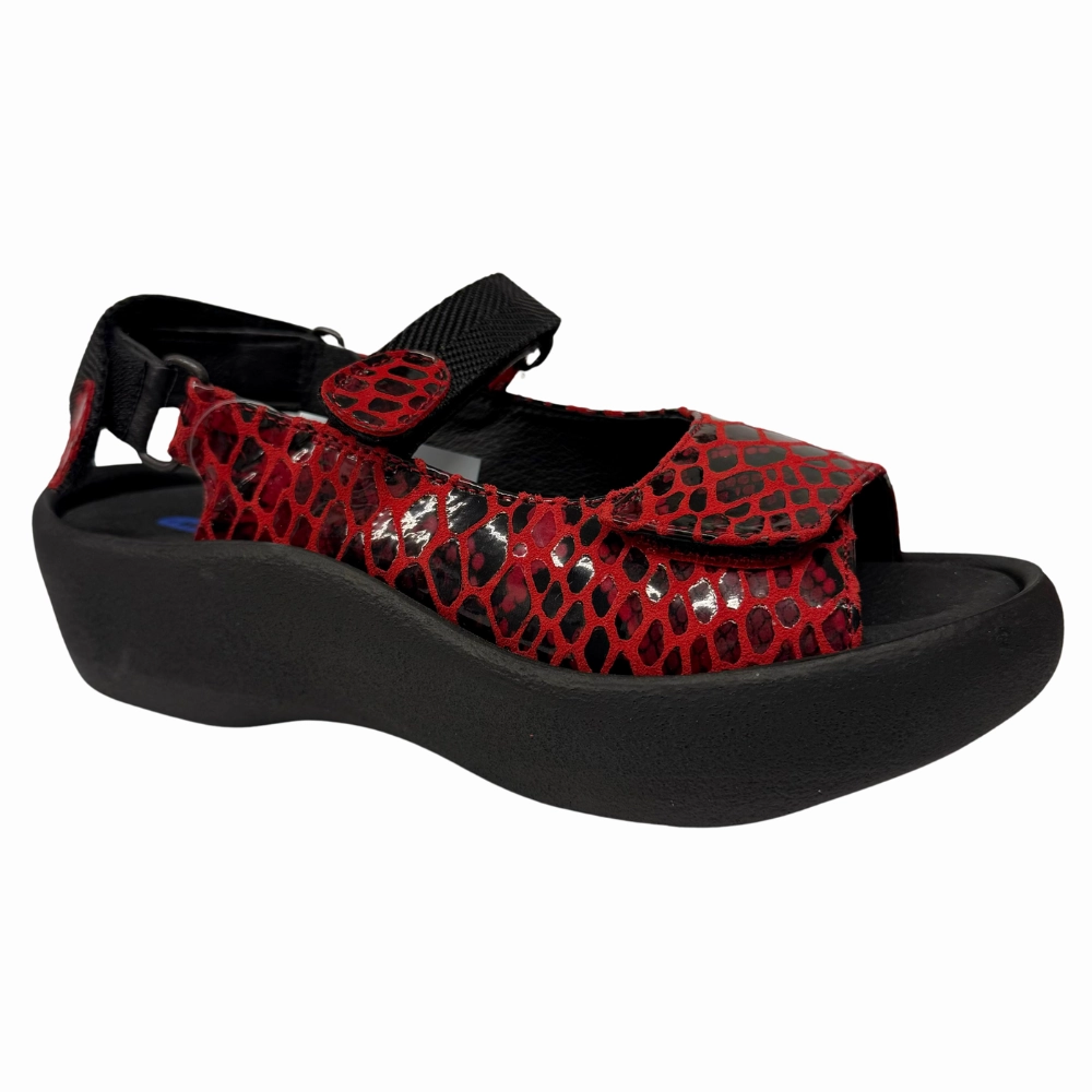 Sandals Agent Portal Wolky Jewel Red Cobra Nubuck Sandal (Women's)