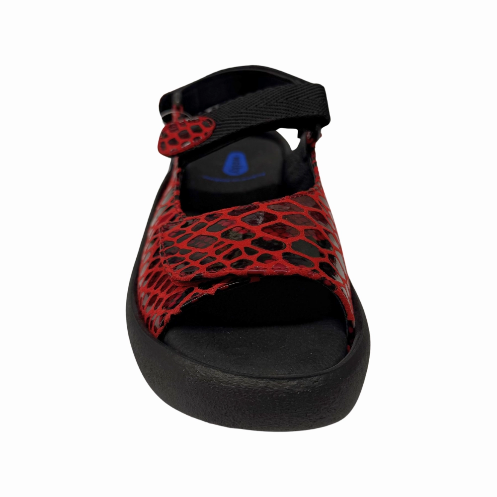 Wolky Jewel Red Cobra Nubuck Sandal (Women's) Sandals Warranty