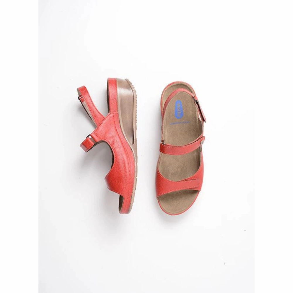 Wolky Pica Biocare Red Sandal (Women's) Sandals Croix