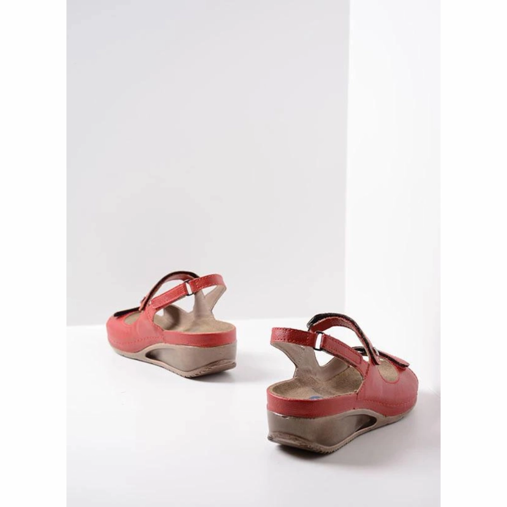 Wolky Pica Biocare Red Sandal (Women's) Crochet Baby Sandals Free Pattern