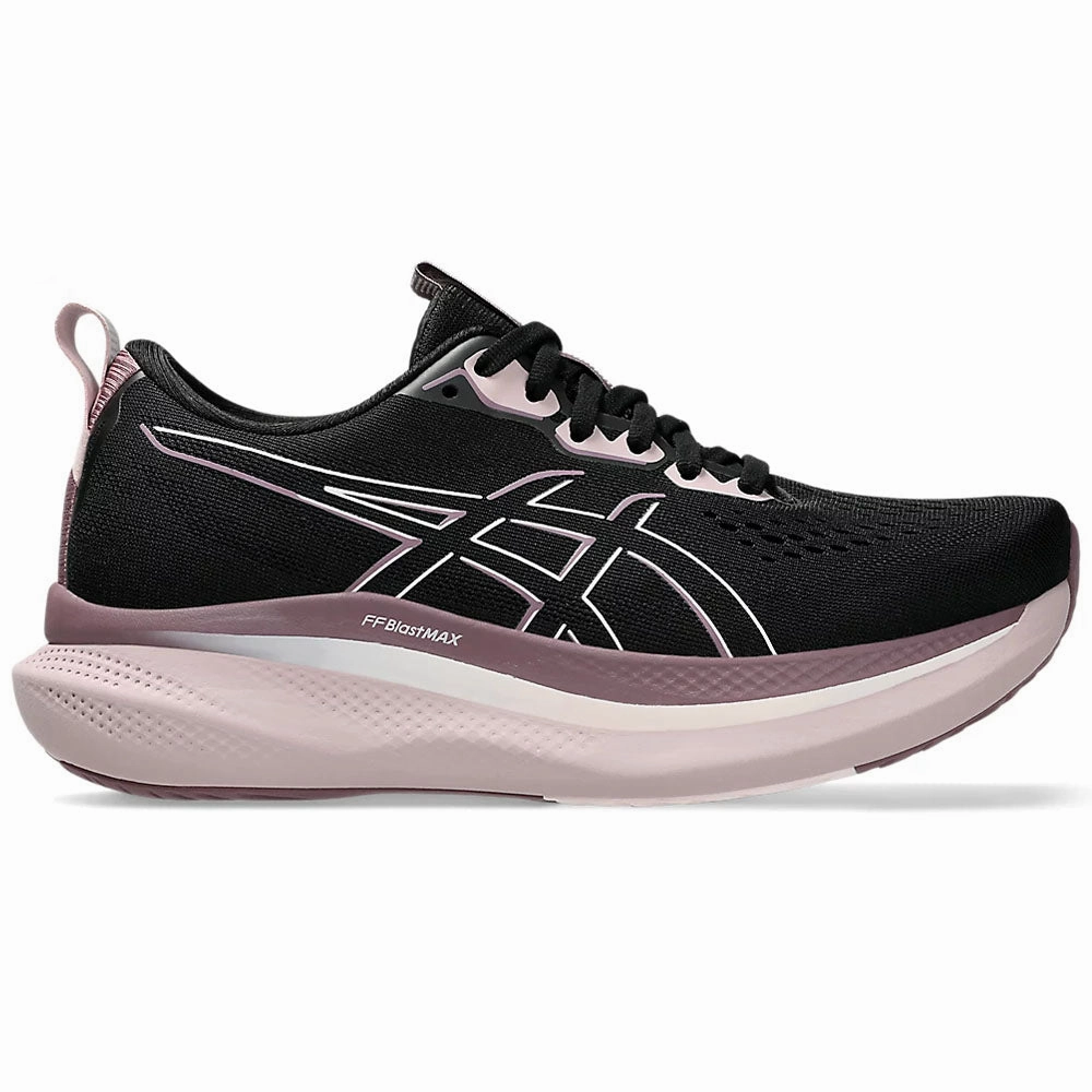 Asics Game Ff Tennis Shoes Sneaker Women's Asics Glideride Max, Black/Pale Pink, 9.5 B Medium