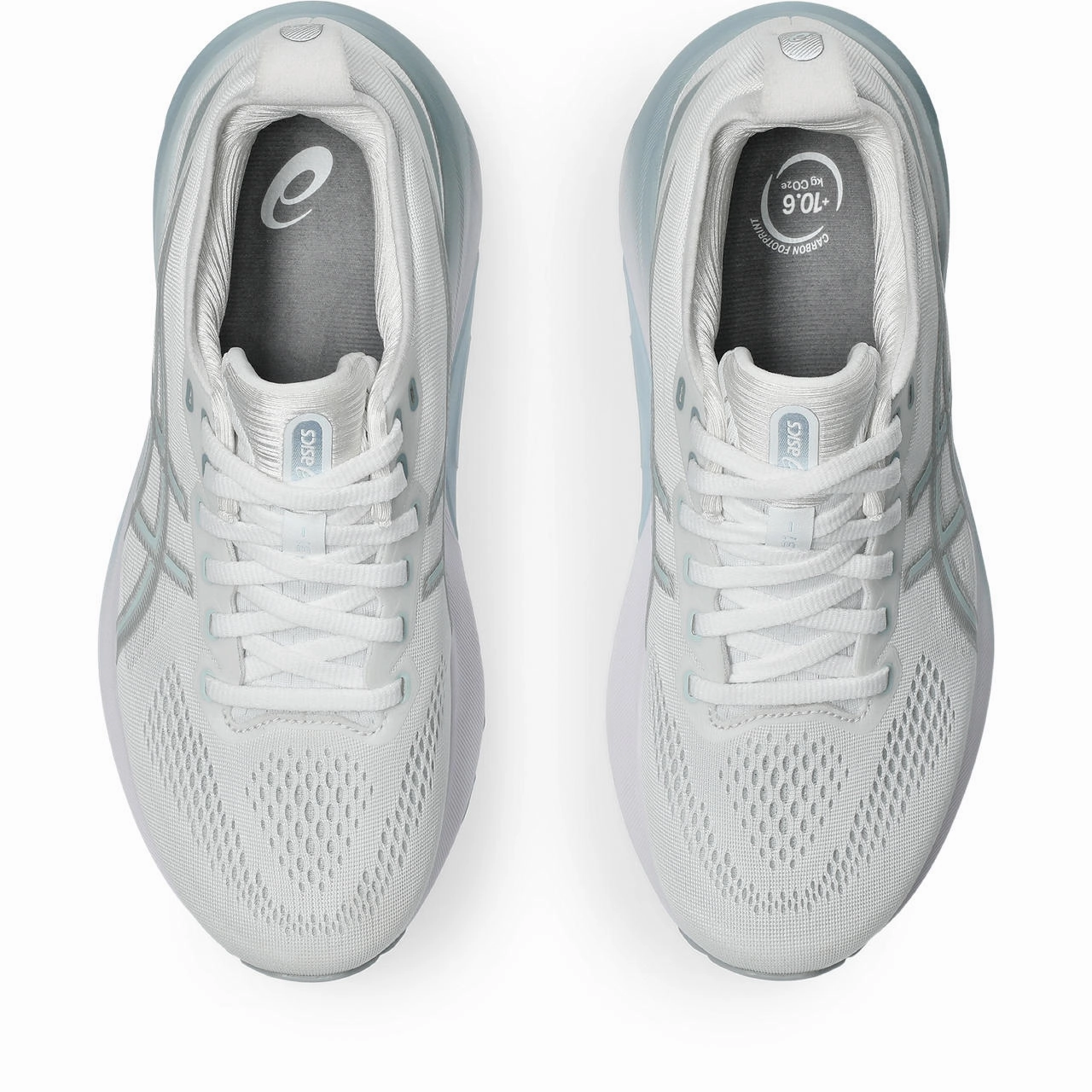 Asics White Shoes WOMEN'S KAYANO 31 - B - 100 WHITE/DOLPHIN GREY