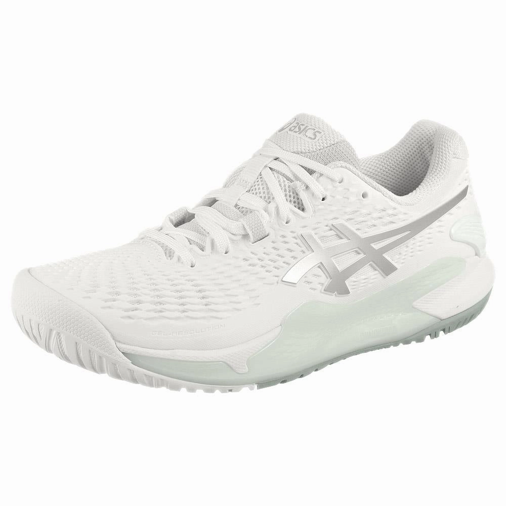 Asics Women's Gel-Resolution 9 - White/Pure Silver Tennis Shoe Vs Running Shoe