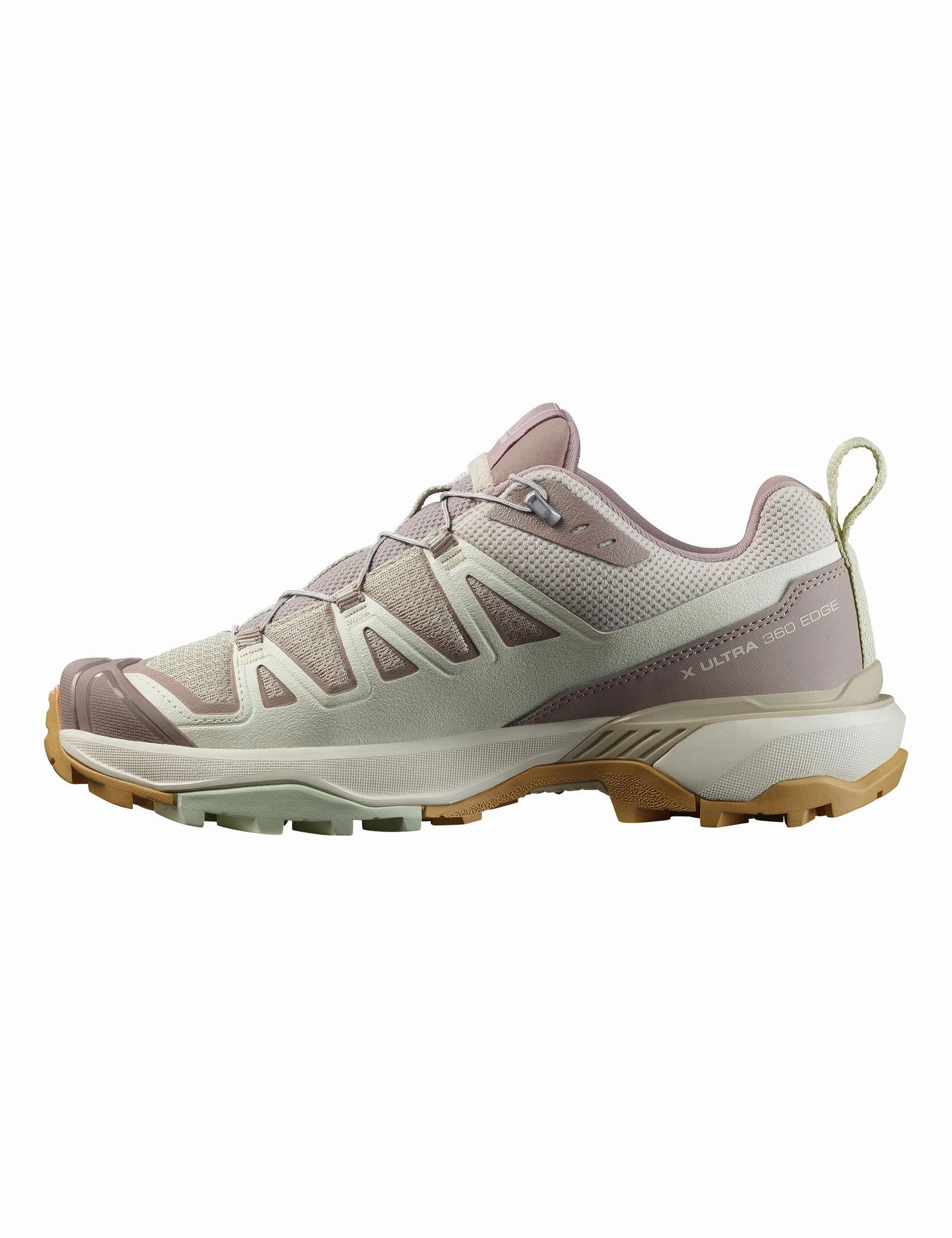 Best Supportive Hiking Shoes X Ultra 360 Edge - Rainy Day/Vanilla Ice/Canary Green