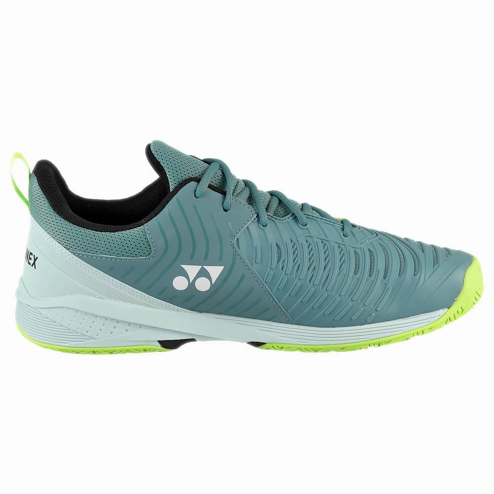 Cute Comfortable Tennis Shoes Yonex Men's Sonicage 3 Wide - 4E Width - Smoke Blue